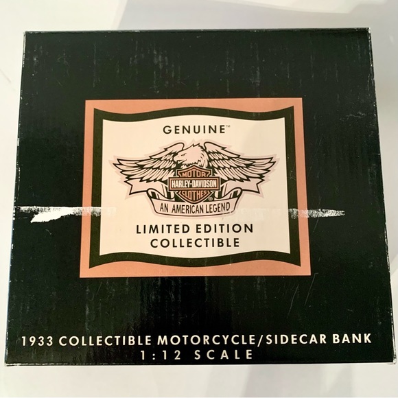 New Harley-Davidson 1933 Motorcycle Sidecar Bank 1:12 Scale Die Cast Replica - Picture 9 of 9